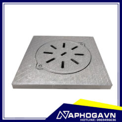 Nắp Hố Ga Composite Có Khe Thoát Nước Khung Dương Nắp Tròn