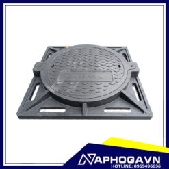 Nắp hố ga Composite ngăn mùi khung âm nắp tròn