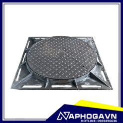 Nắp hố ga gang ngăn mùi khung âm nắp tròn